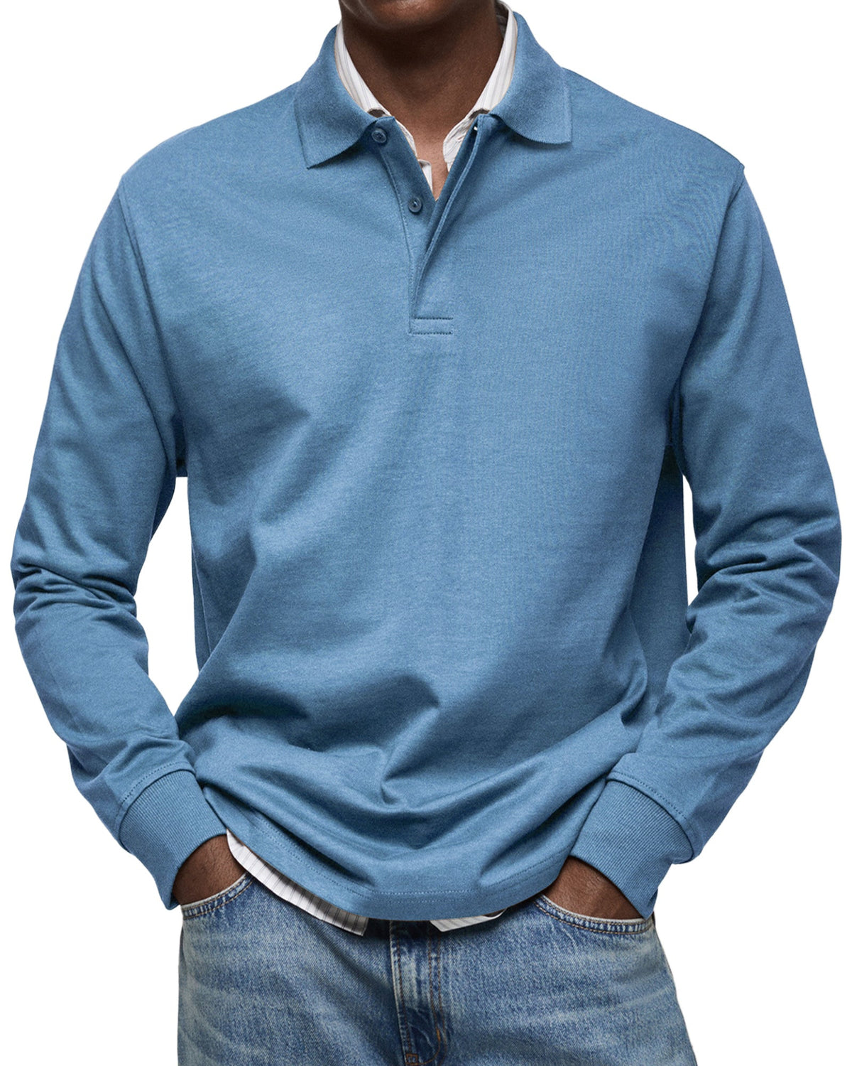 Alexandro Casual Poloshirt Met Lange Mouwen | Tijdloze Polokraag