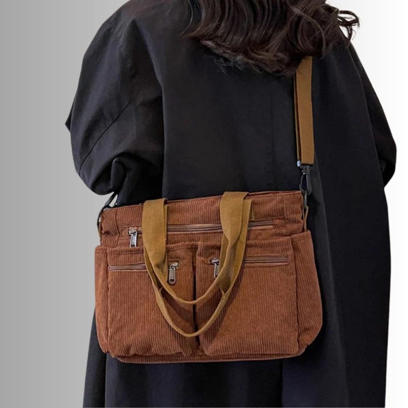 Maya Corduroy Schoudertas | Tijdloos Design Met Slimme Indeling
