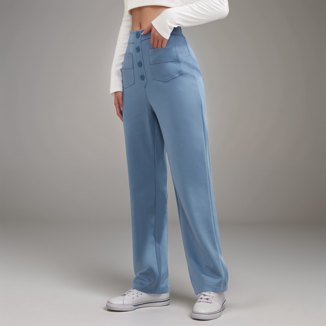 Elsa | Elastische Broek Met Hoge Taille