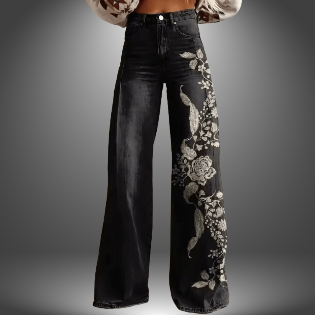 Sylvia | Artistieke Boho Printbroek