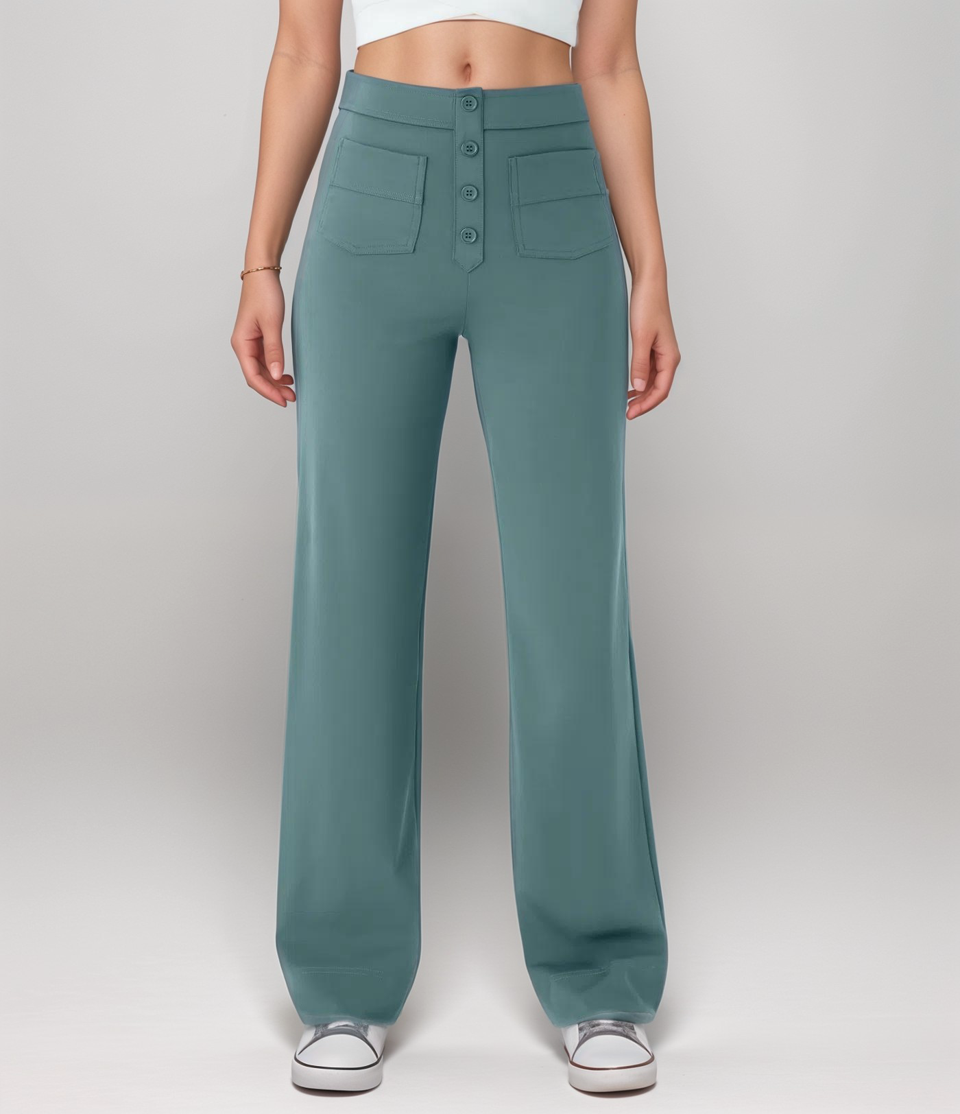 Elsa | Elastische Broek Met Hoge Taille