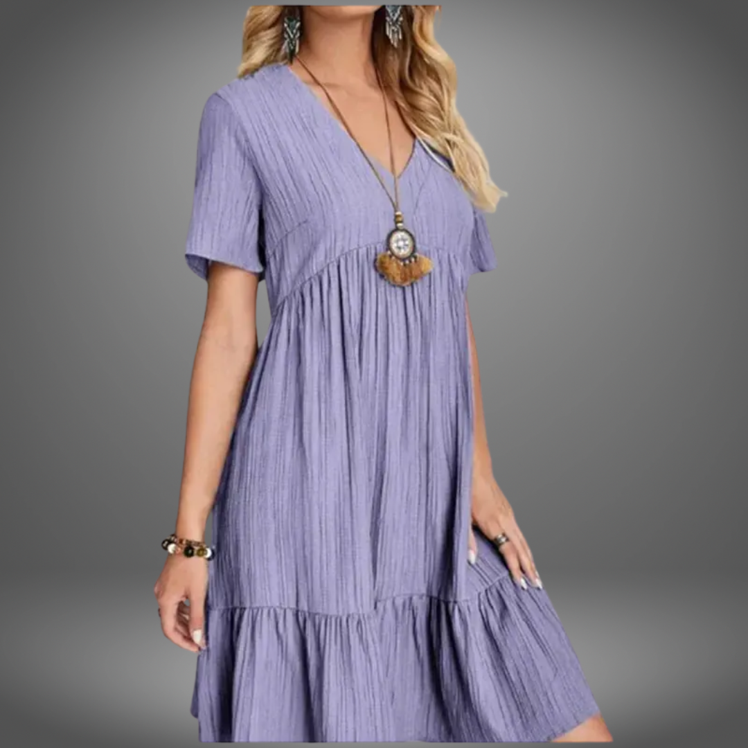 Vilma | Luchtige Zomerjurk Met Ruffle Taille