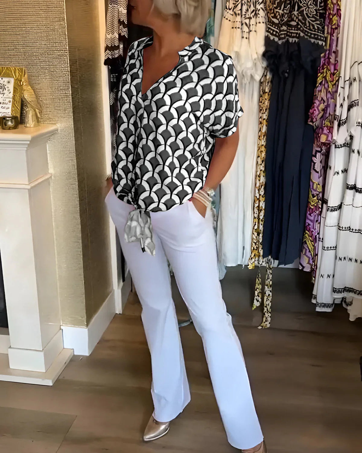 Leontine | Luchtige Zomerblouse met Tijdloze Klasse