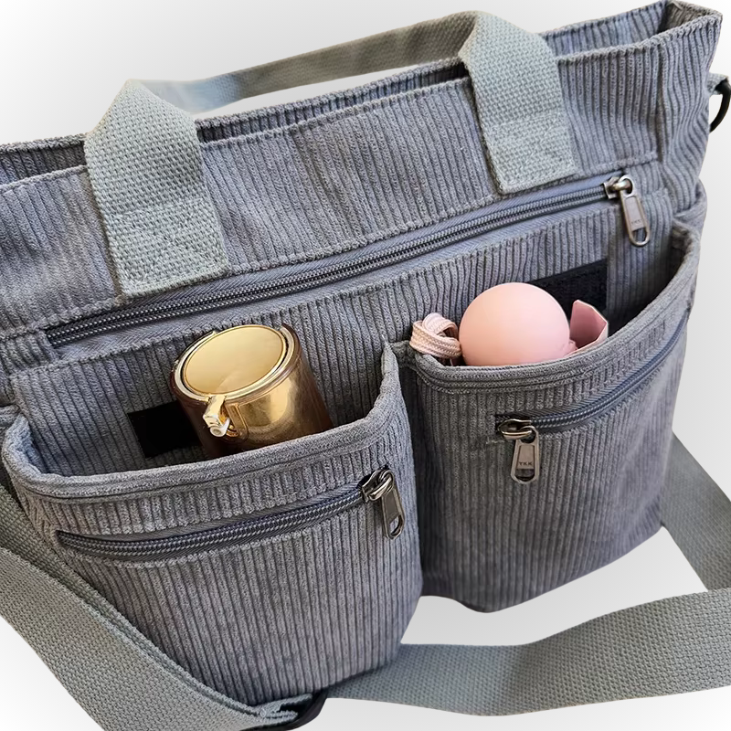 Maya Corduroy Schoudertas | Tijdloos Design Met Slimme Indeling