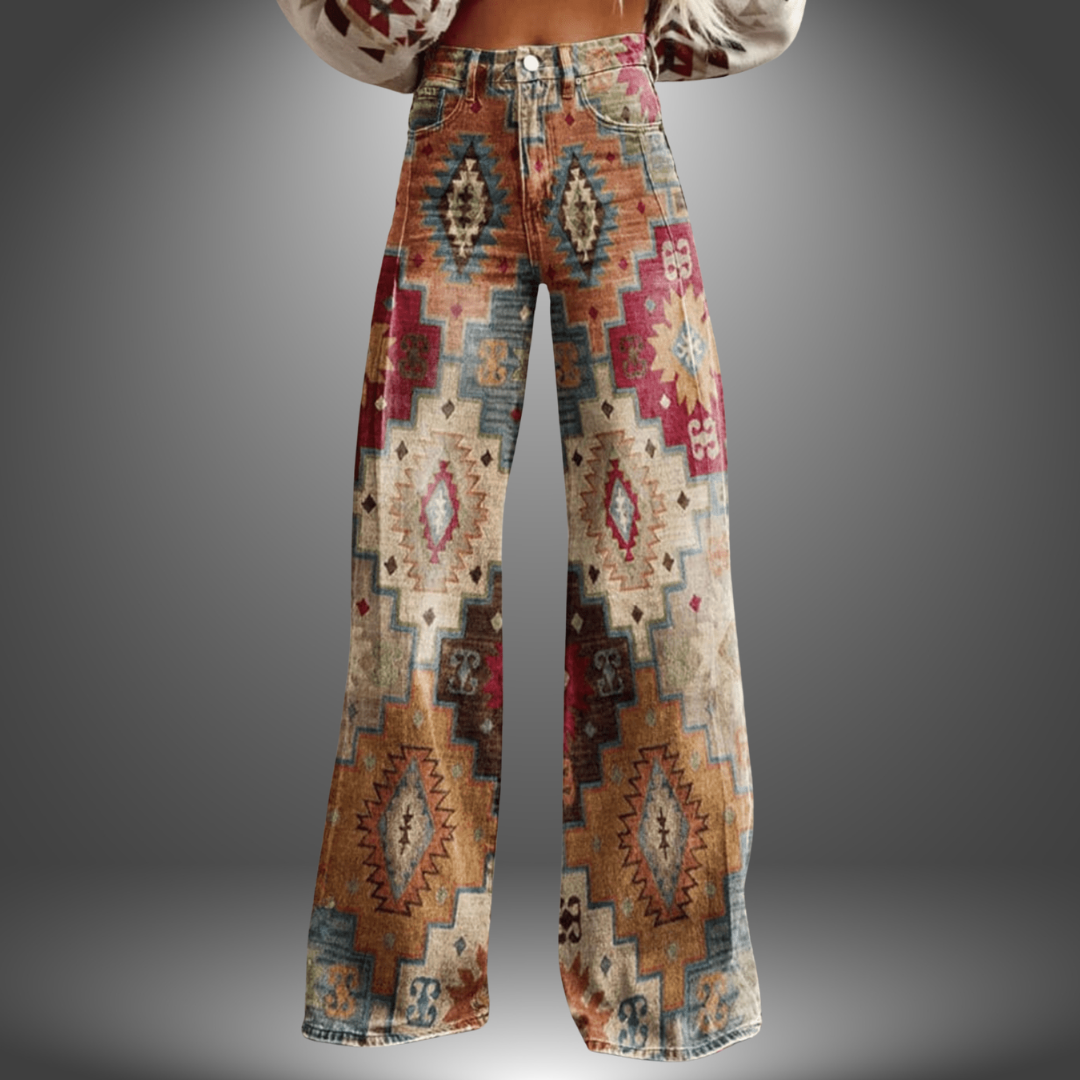 Celina | Boho Broek Met Prints