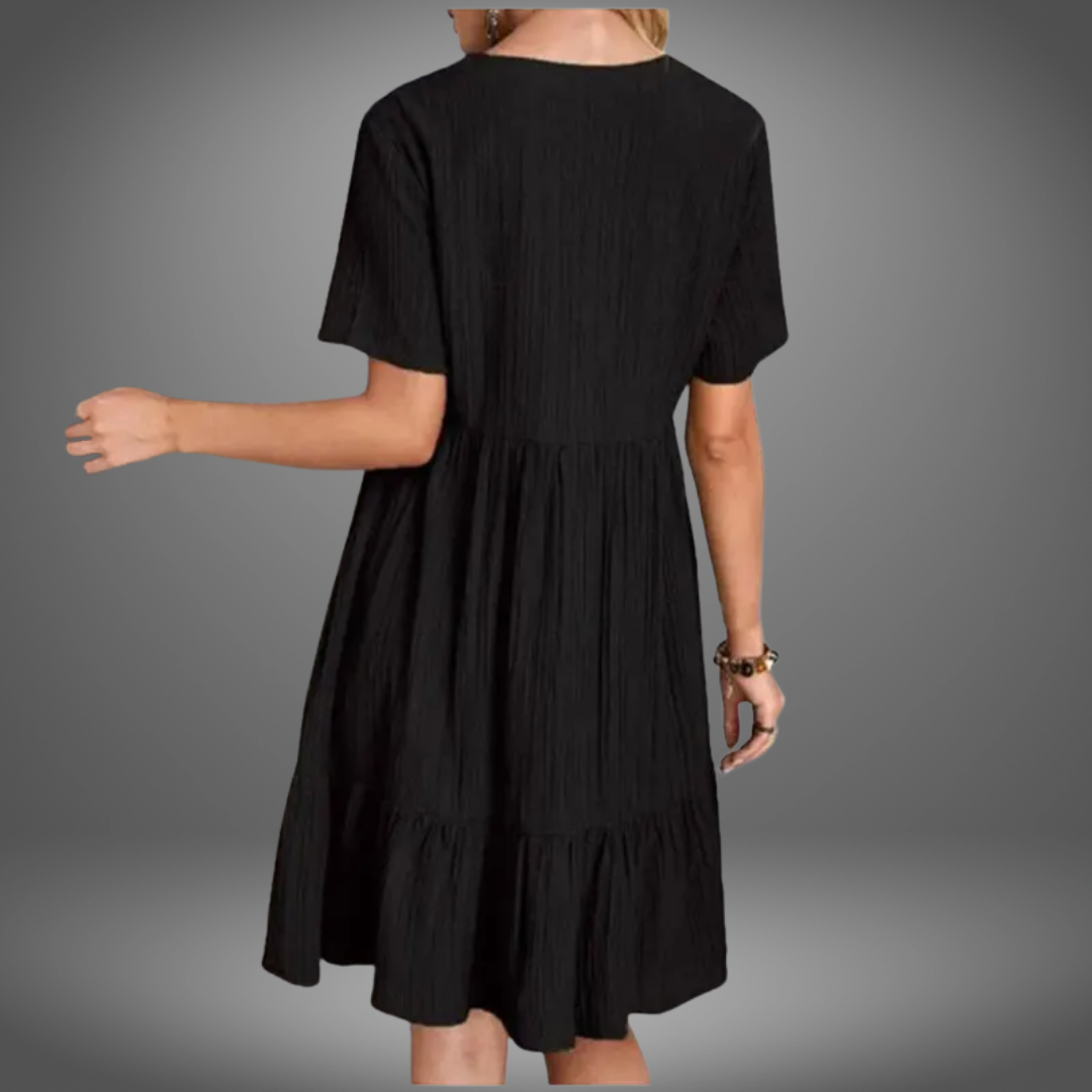 Vilma | Luchtige Zomerjurk Met Ruffle Taille