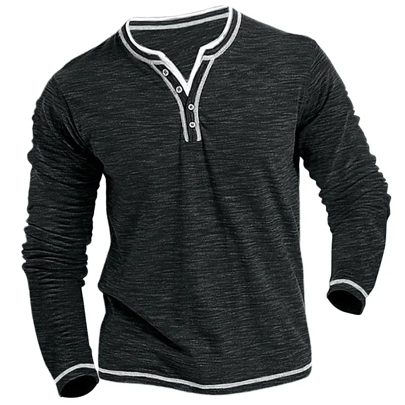 Ruwa Henley | Retro stijlshirt