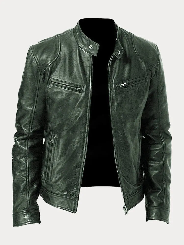Casual leren jack | Stoer en tijdloos