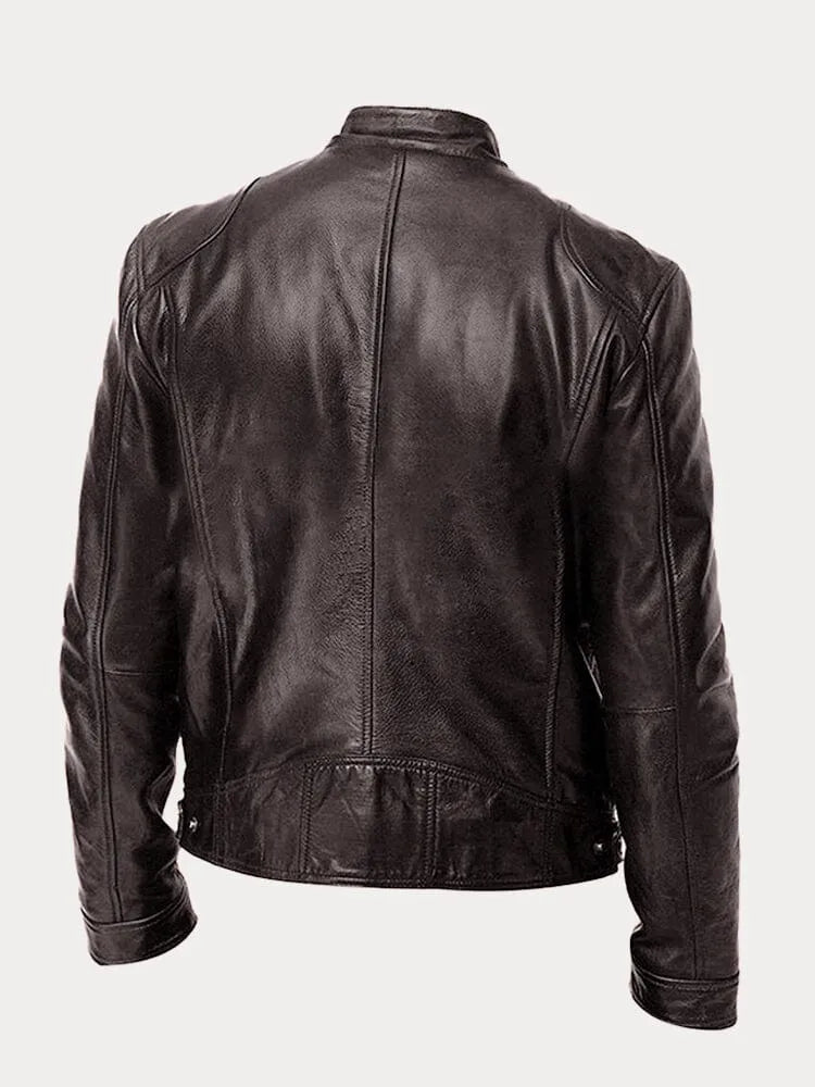 Casual leren jack | Stoer en tijdloos