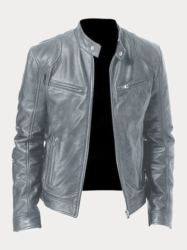 Casual leren jack | Stoer en tijdloos