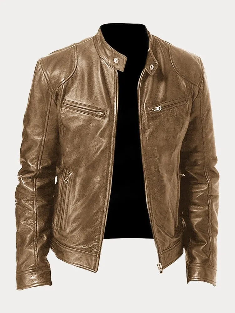 Casual leren jack | Stoer en tijdloos