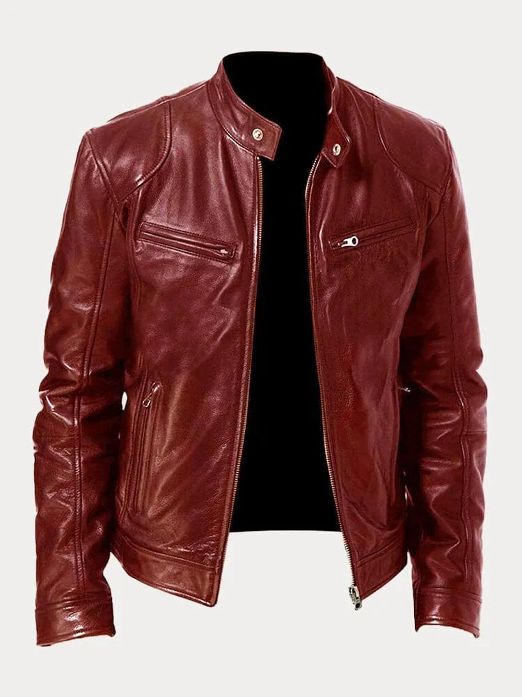 Casual leren jack | Stoer en tijdloos