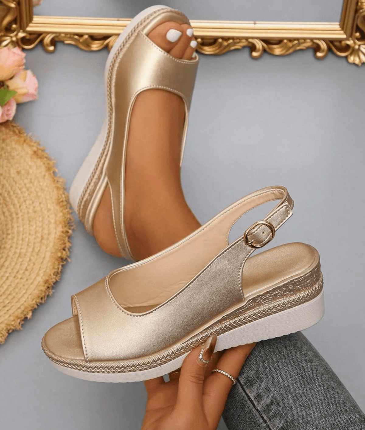Marina | Orthopedische Sandalen met Zachte Slingback