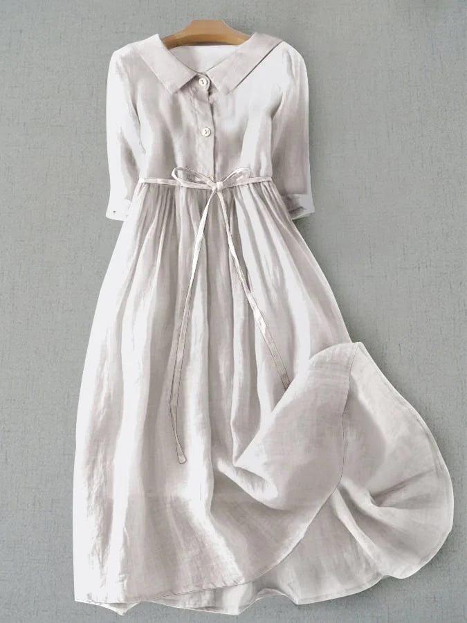 Elise | Elegante Damesjurk Met Taille Strik