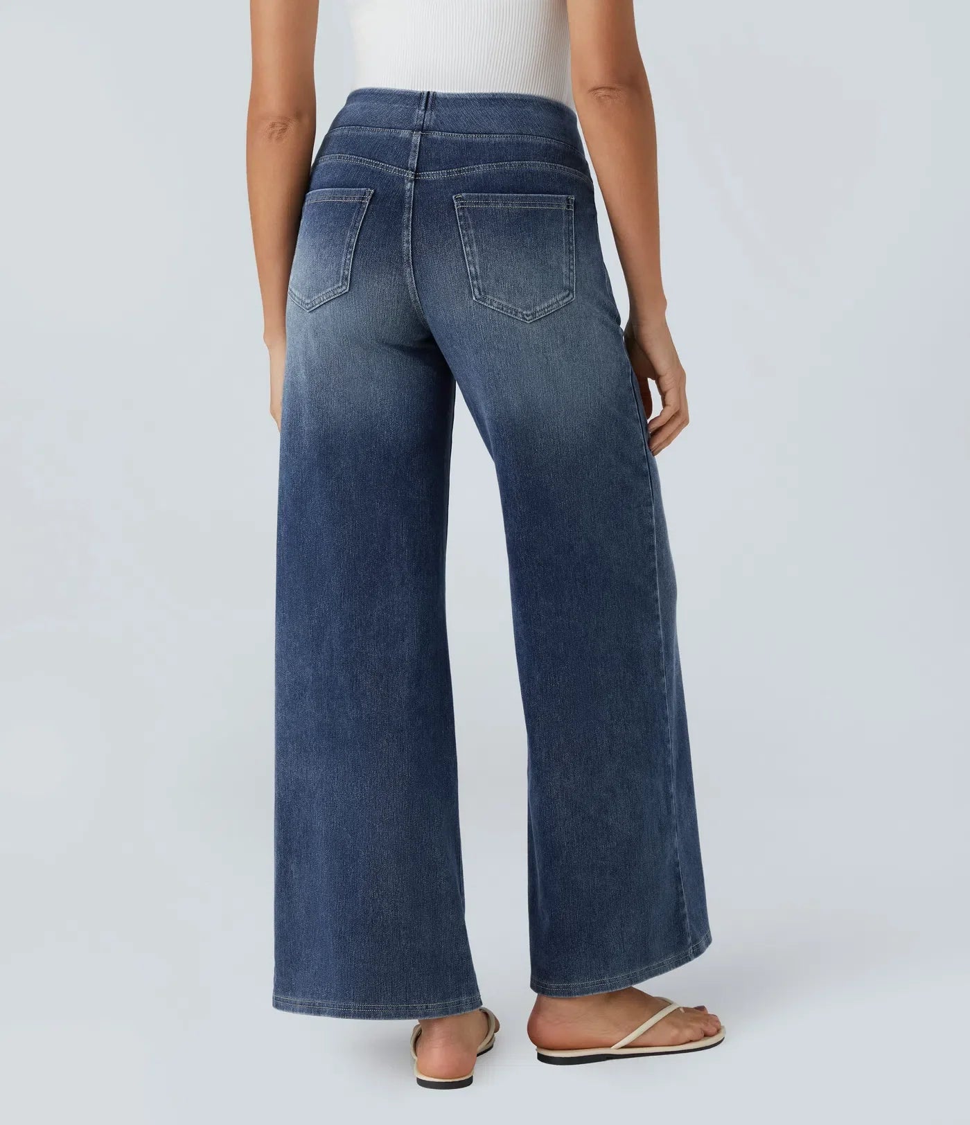 Eva | Elastische Broek met Hoge Taille