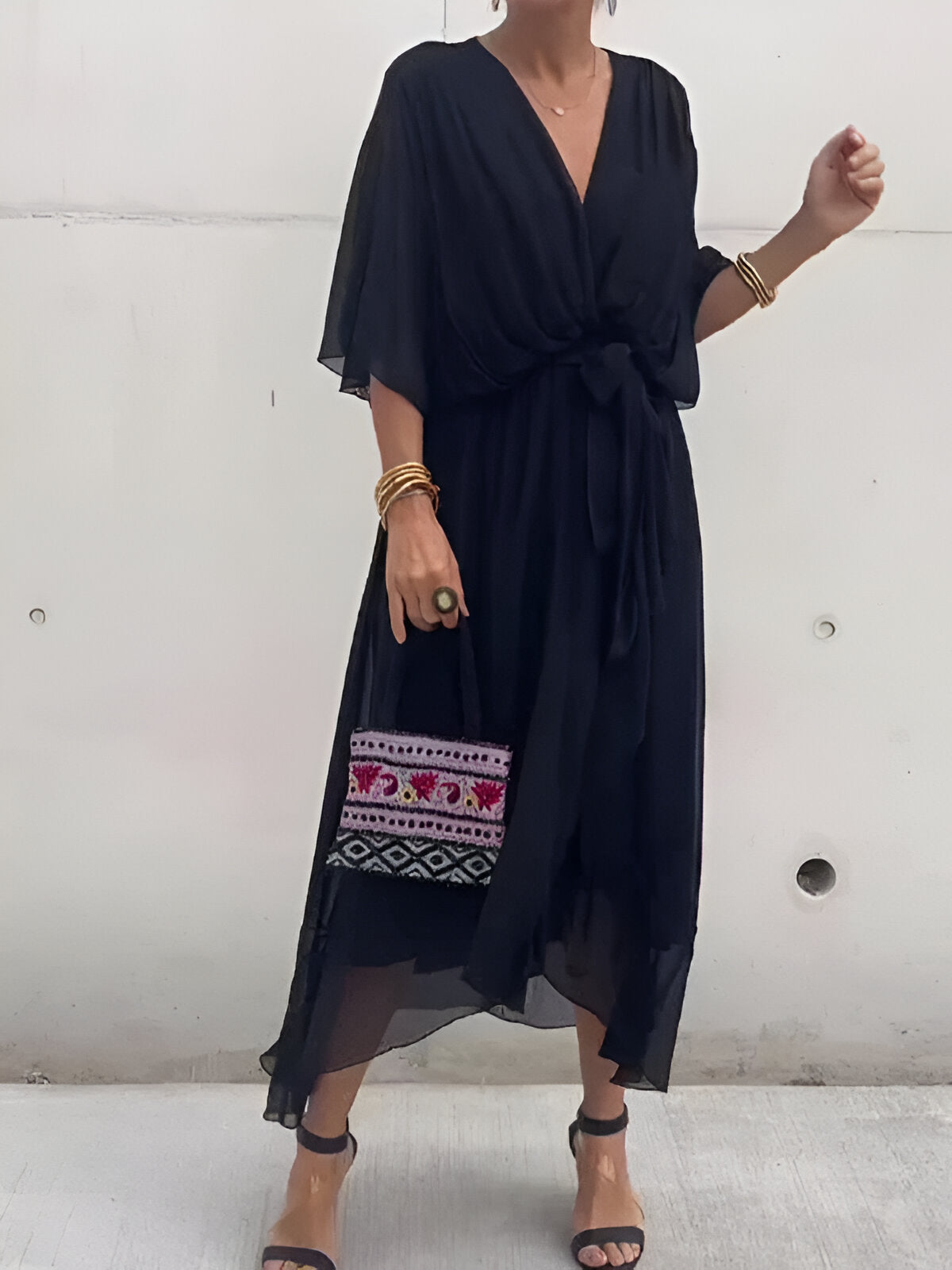 Monica | Luchtige Chiffon Jurk Voor Zomerse Elegant