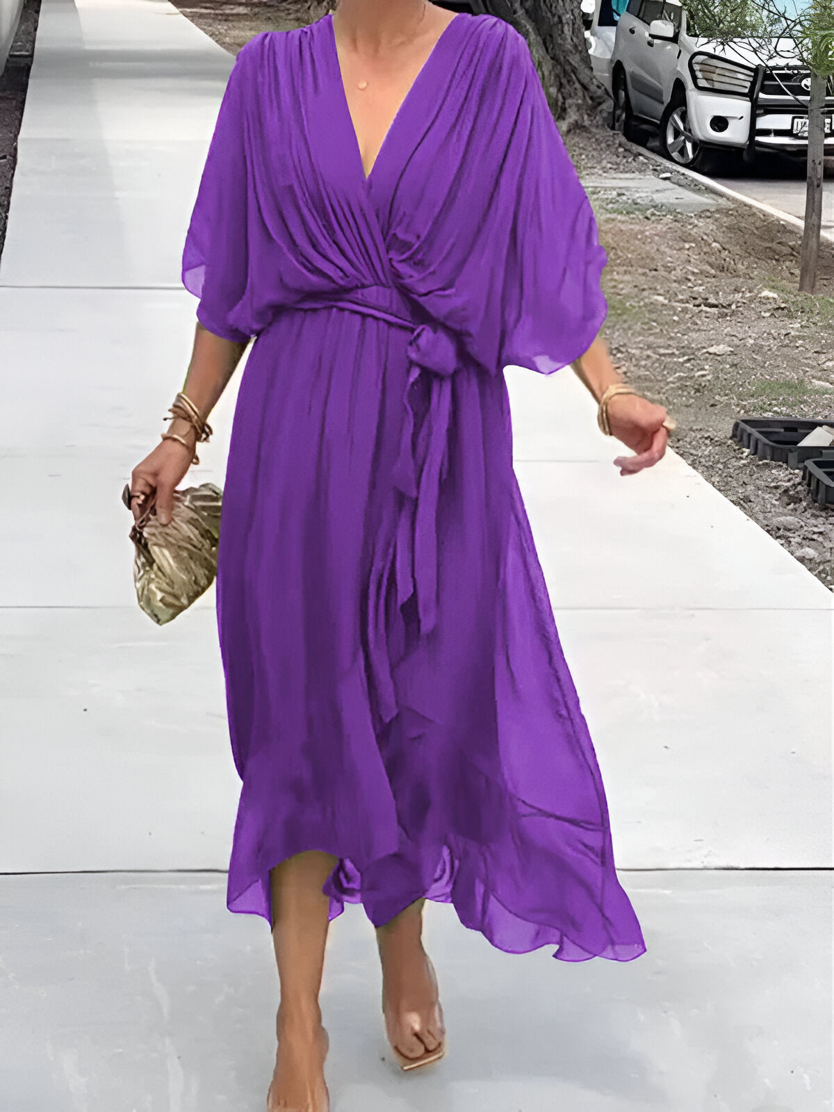 Monica | Luchtige Chiffon Jurk Voor Zomerse Elegant