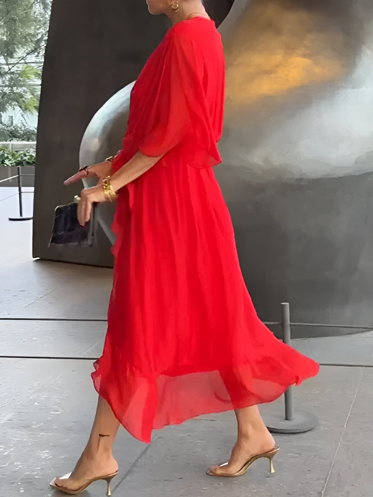 Monica | Luchtige Chiffon Jurk Voor Zomerse Elegant