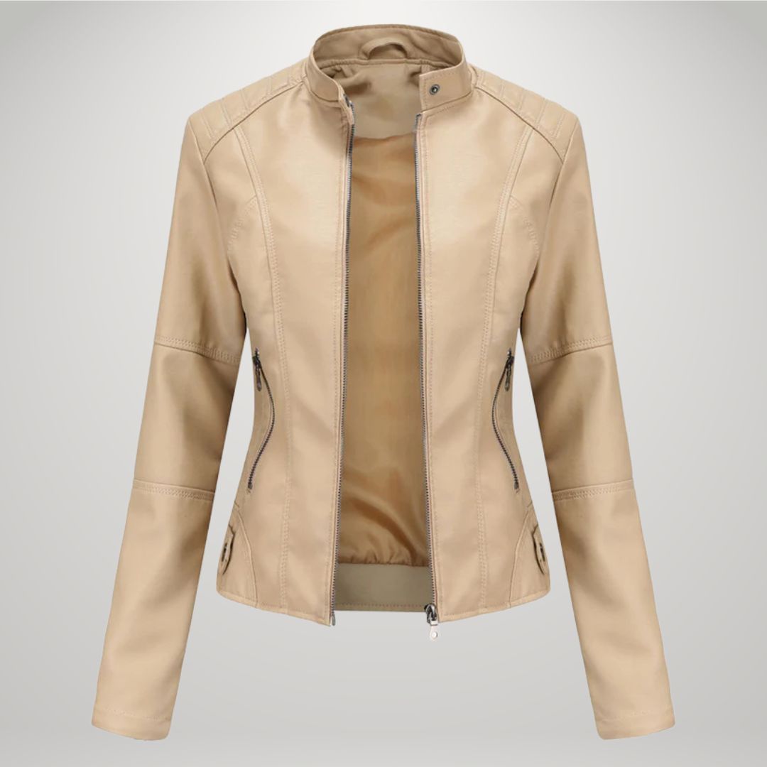 Gracie | Casual Jas In Luxe Leerlook