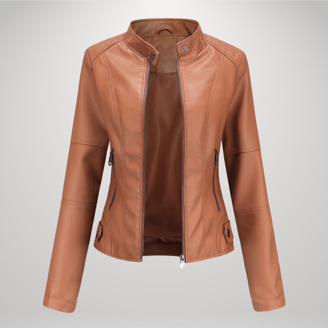 Gracie | Casual Jas In Luxe Leerlook