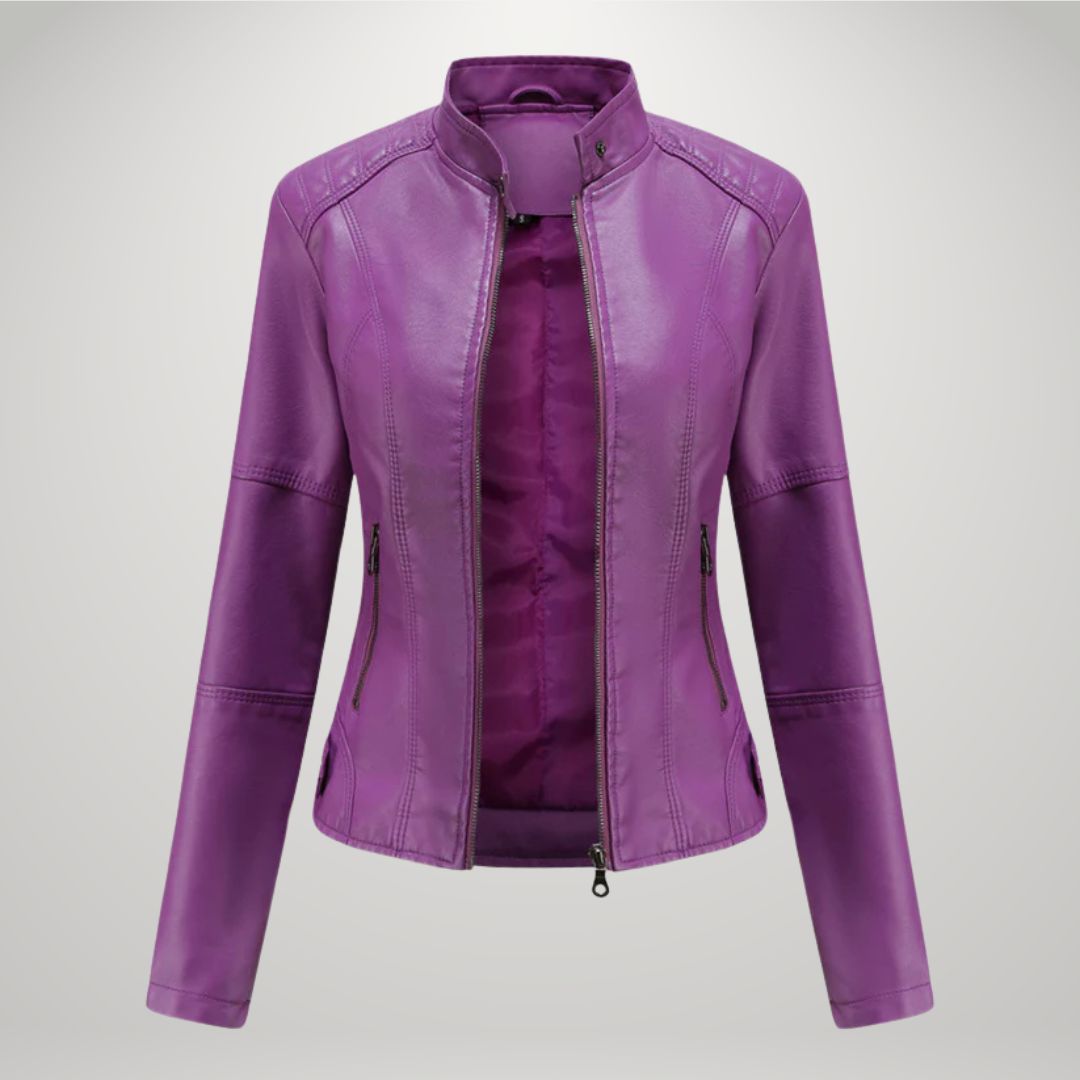 Gracie | Casual Jas In Luxe Leerlook
