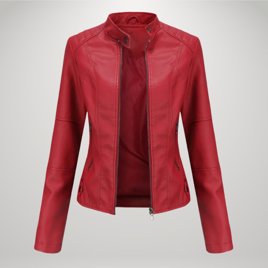 Gracie | Casual Jas In Luxe Leerlook