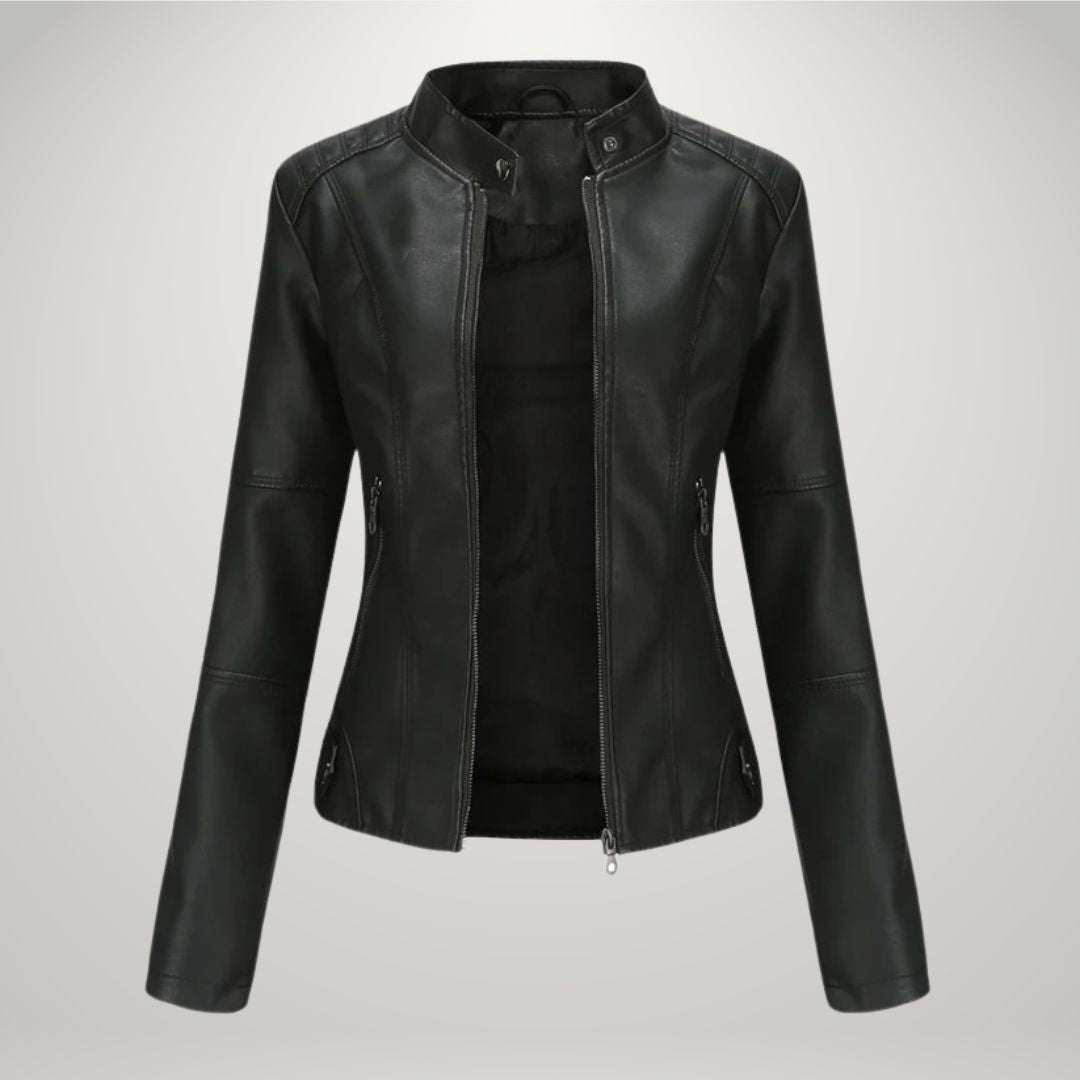 Gracie | Casual Jas In Luxe Leerlook