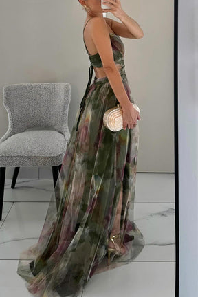 Giselle | Betoverende Maxi-jurk met Bloemenprint
