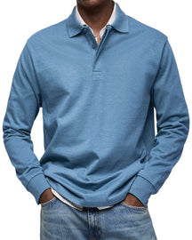 Alexandro Casual Poloshirt Met Lange Mouwen | Tijdloze Polokraag