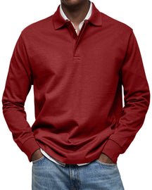 Alexandro Casual Poloshirt Met Lange Mouwen | Tijdloze Polokraag
