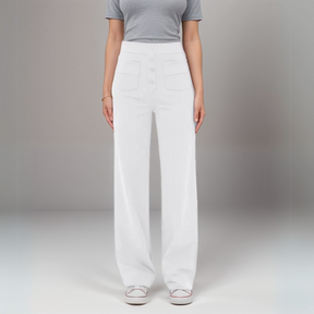 Elsa | Elastische Broek Met Hoge Taille