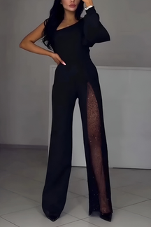 Ines | Moderne jumpsuit met wijde pijpen