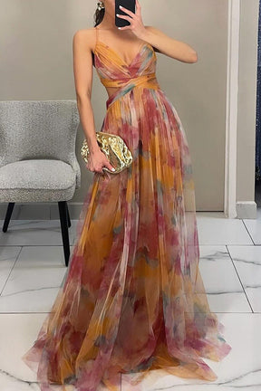 Giselle | Betoverende Maxi-jurk met Bloemenprint