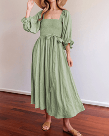 Angelique | Franse Jurk Met Ruffle Mouwen