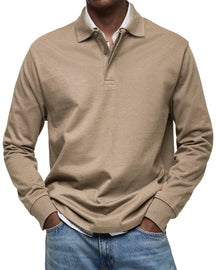 Alexandro Casual Poloshirt Met Lange Mouwen | Tijdloze Polokraag