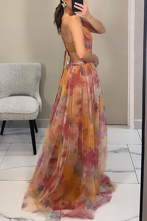 Giselle | Betoverende Maxi-jurk met Bloemenprint