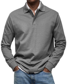Alexandro Casual Poloshirt Met Lange Mouwen | Tijdloze Polokraag