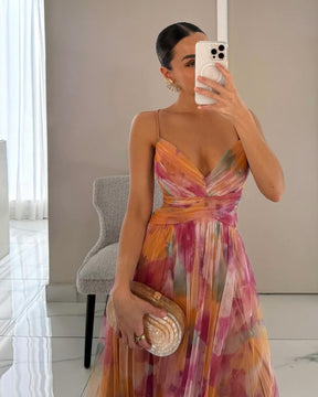 Giselle | Betoverende Maxi-jurk met Bloemenprint
