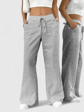 Dominique | Comfortabele wijde broek met elegante details