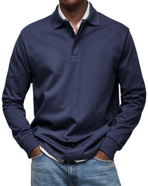 Alexandro Casual Poloshirt Met Lange Mouwen | Tijdloze Polokraag