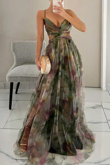Giselle | Betoverende Maxi-jurk met Bloemenprint