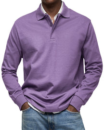 Alexandro Casual Poloshirt Met Lange Mouwen | Tijdloze Polokraag