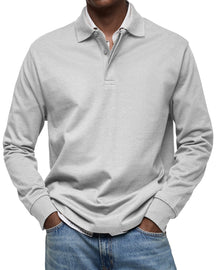 Alexandro Casual Poloshirt Met Lange Mouwen | Tijdloze Polokraag