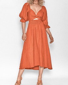 Angelique | Franse Jurk Met Ruffle Mouwen