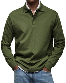 Alexandro Casual Poloshirt Met Lange Mouwen | Tijdloze Polokraag