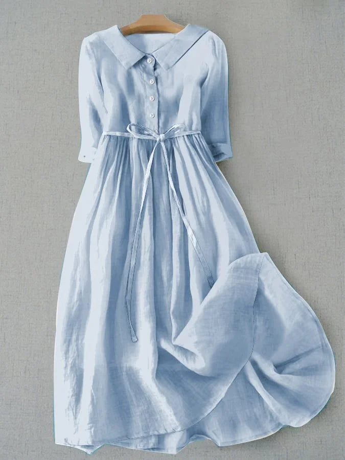 Elise | Elegante Damesjurk Met Taille Strik