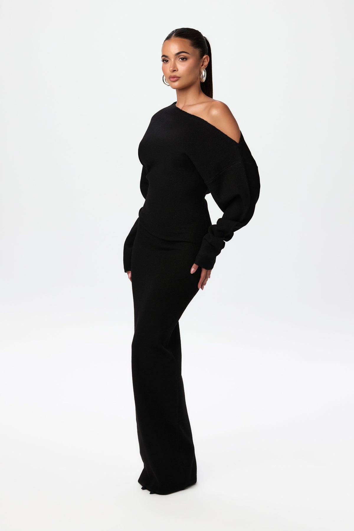 Liva | Off Shoulder Sweaterjurk