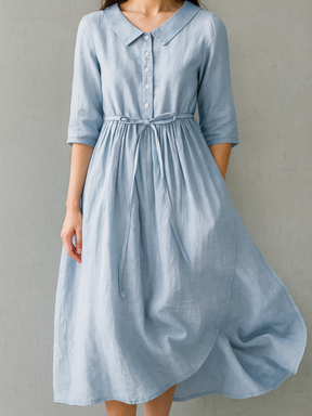 Elise | Elegante Damesjurk Met Taille Strik