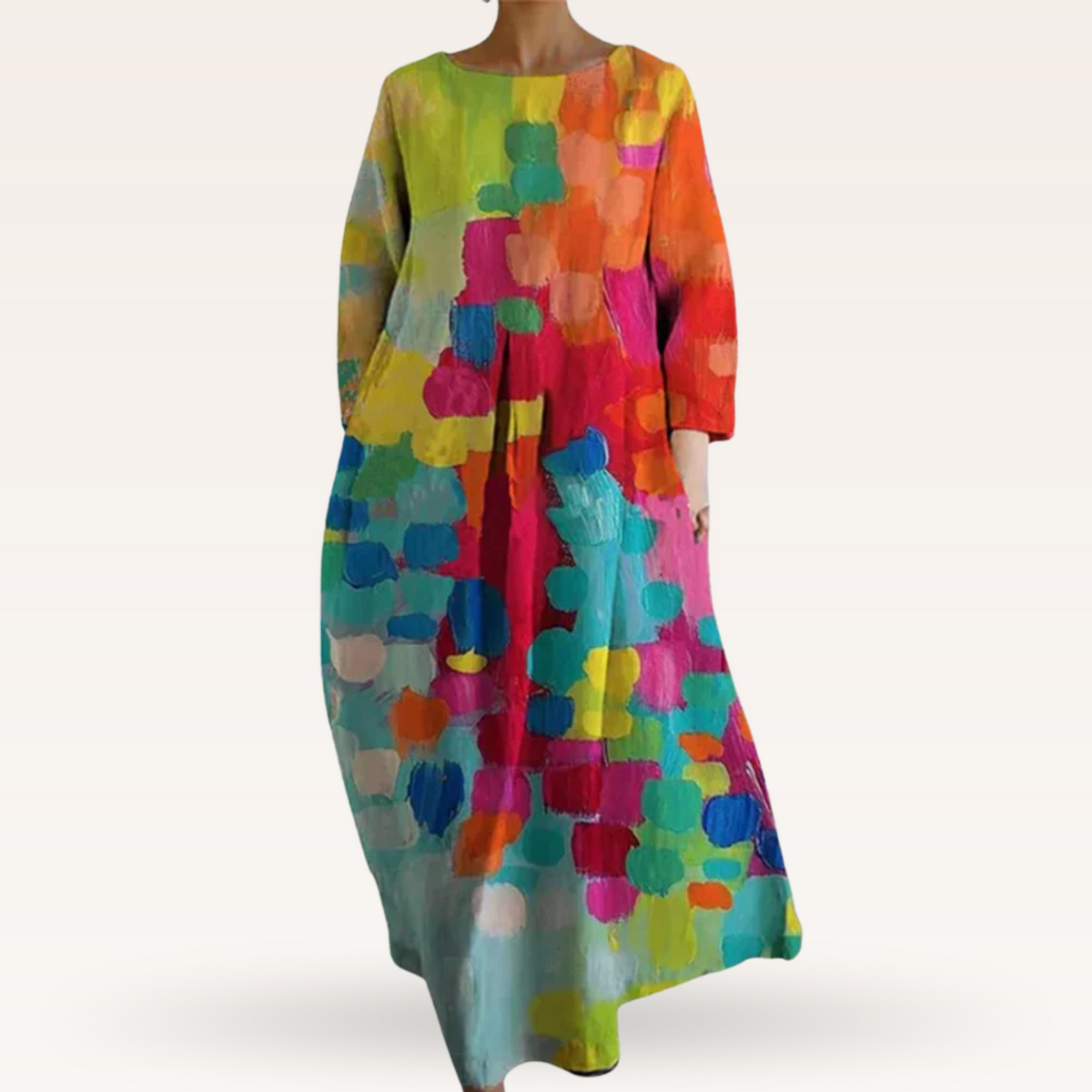 Talia | Maxi-Jurk Met Bloemenprint En Boho-Pasvorm