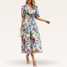 Anie | Elegante Zomerjurk Met V-Hals
